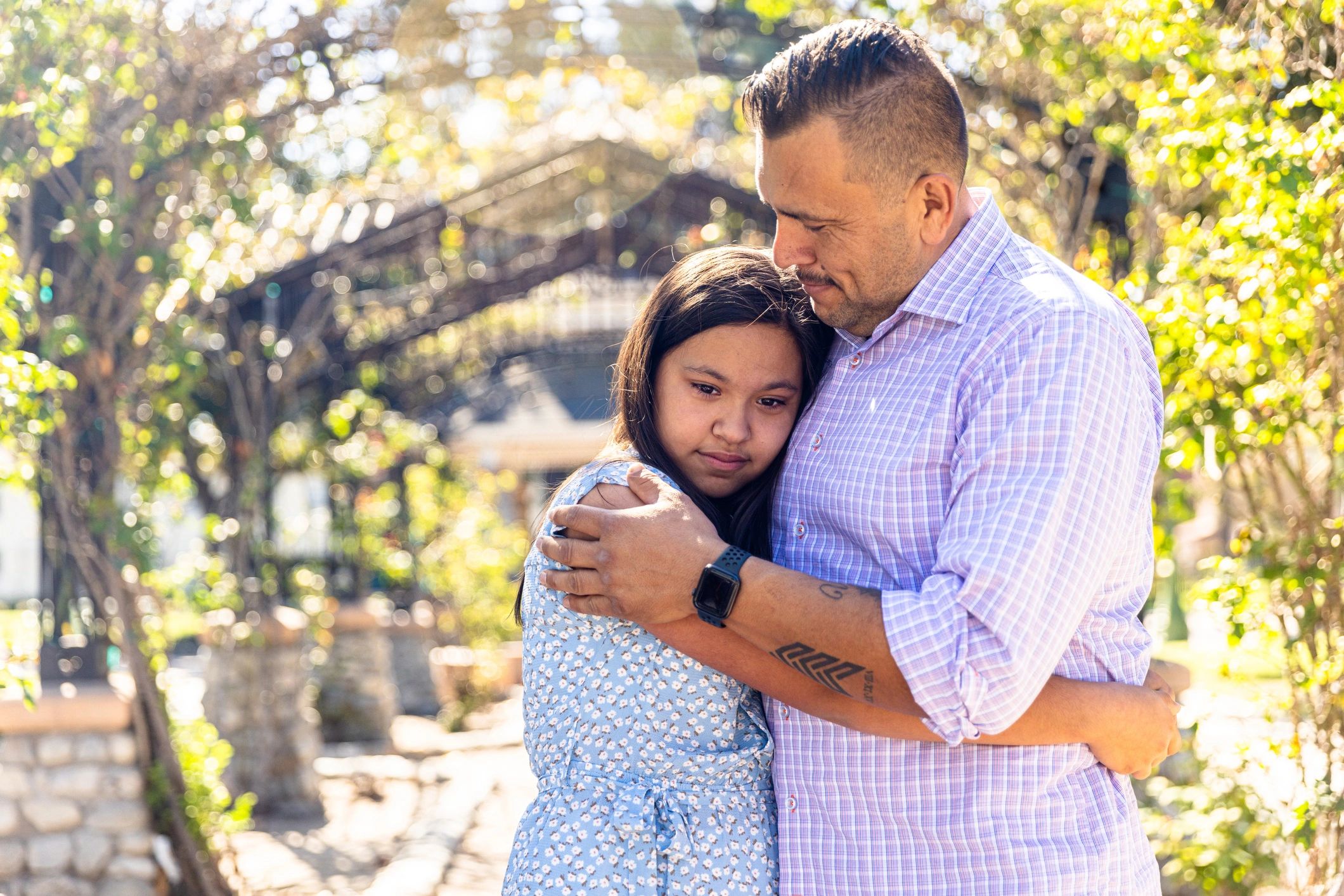 Young Girl Hugging her Dad